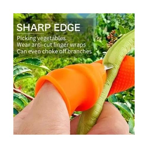 BUFFER® Silikon Parmak Koruyucu Meyve Toplama Aracı Bahçe Kesme Bıçak Eldiven